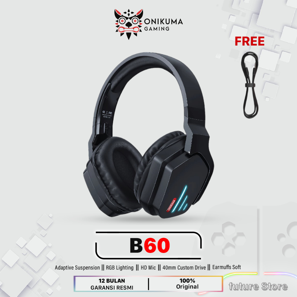 Wireless Gaming Onikuma Gaming Headphones Onikuma B100 RGB