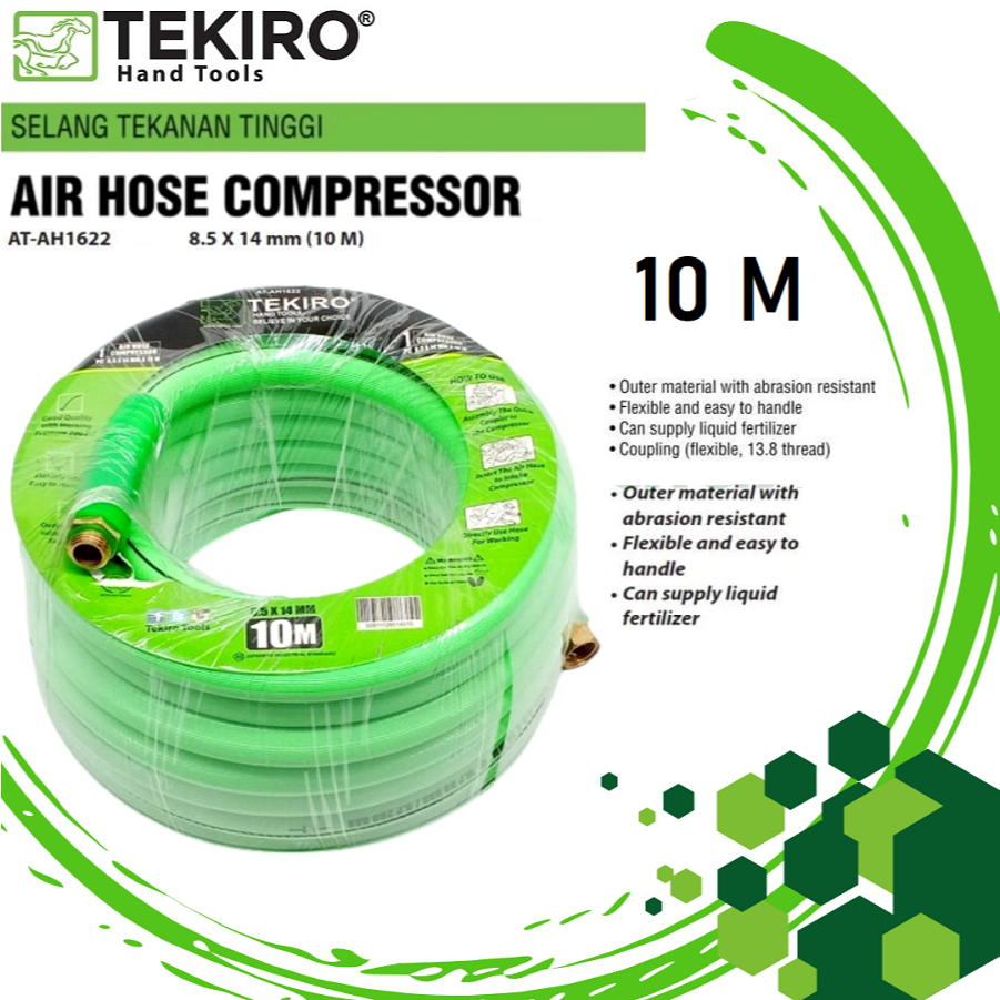 Jual TEKIRO Selang Kompresor 10 Meter 8,5 x 14MM Selang Tekanan Tinggi ...