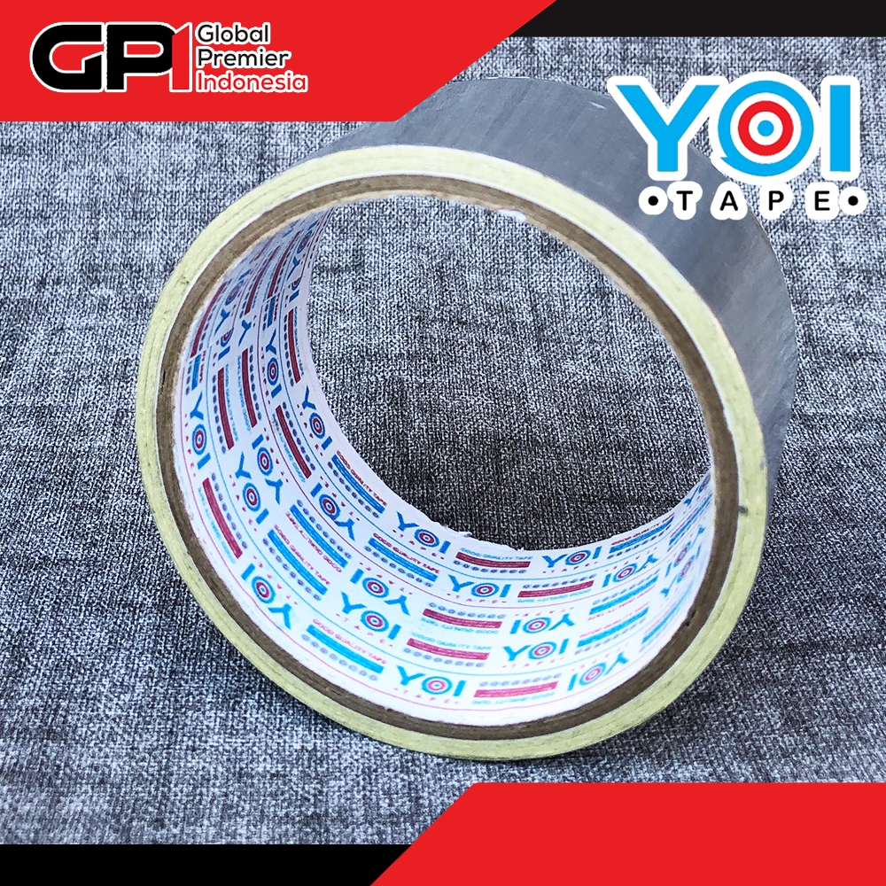 Jual YOI Tape Lakban 48mm x 20Y Aluminium Foil Isolasi Silver Tahan ...