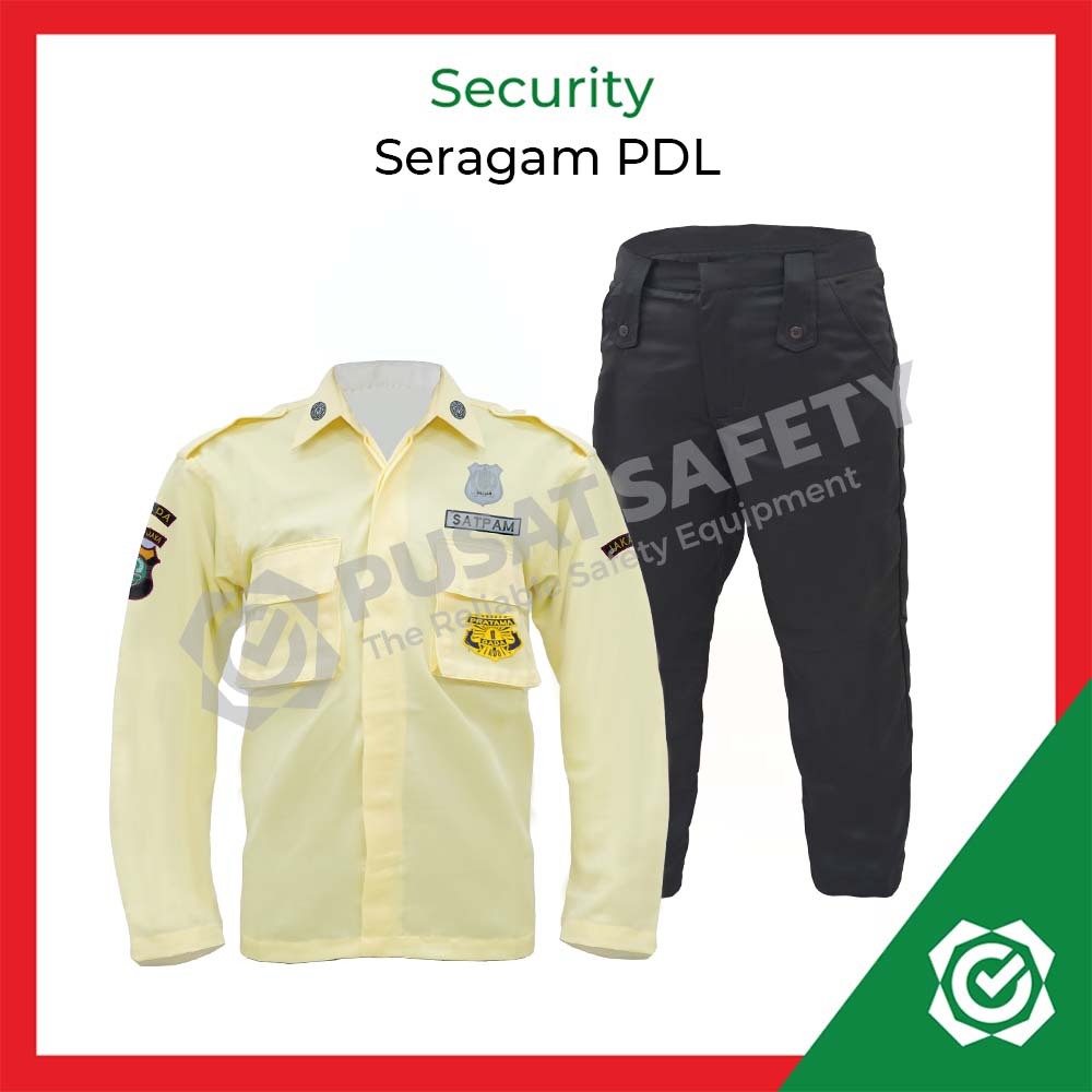 Jual Seragam PDL Security Satpam Cream Lengan Panjang | Shopee Indonesia