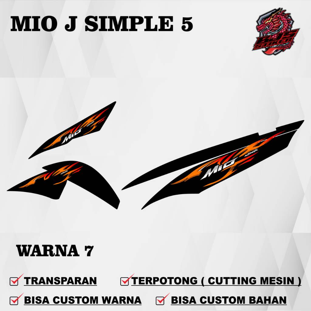 Jual Stiker Sticker Yamaha Mio j Simple 5 - Stiker Sticker Decal ...