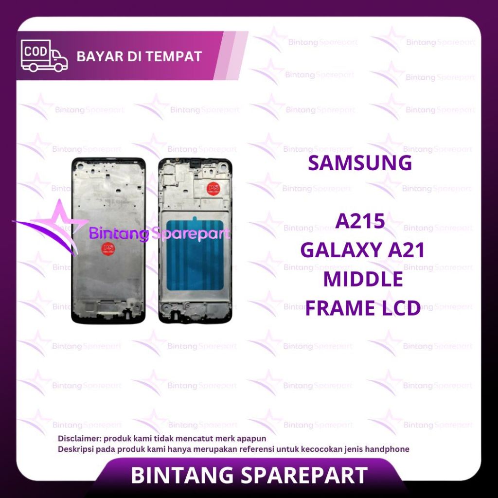 Jual MIDDLE FRAME LCD SAMSUNG A215 ( GALAXY A21 ) | Shopee Indonesia