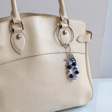 Gantungan Rosario Katolik "CLASSIC BLUE" Series - Ceramic Biru 3