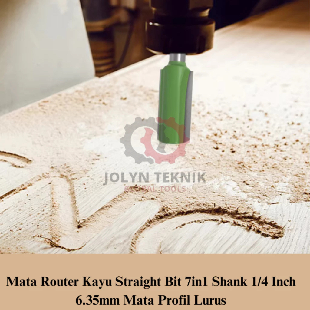 Jual Mata Router Kayu Straight Bit 7 in 1 Shank 6.35mm (1/8-5/32-3/16-1 ...