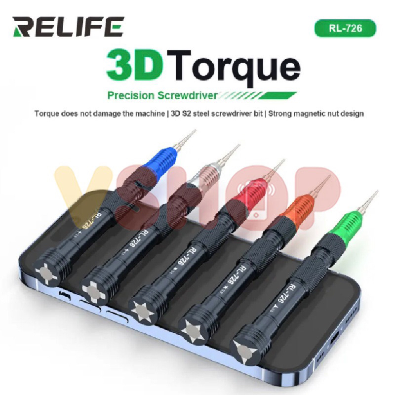 Jual OBENG SET - 3D TORQUE PRECISION SCREWDRIVER SET 5 IN 1 RELIFE RL ...