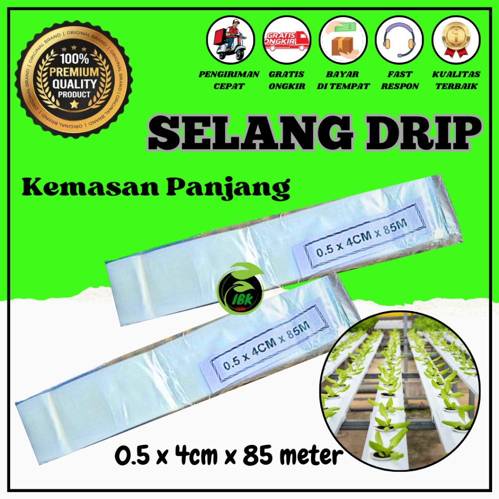Selang Irigasi Pertanian Selang Drip 5 mikron 4cm 85 meter - Pipa 3/4 inch Warna putih Selang Infus Tanaman Selang Drip Irigasi Selang Infus Pertanian INBEKEN