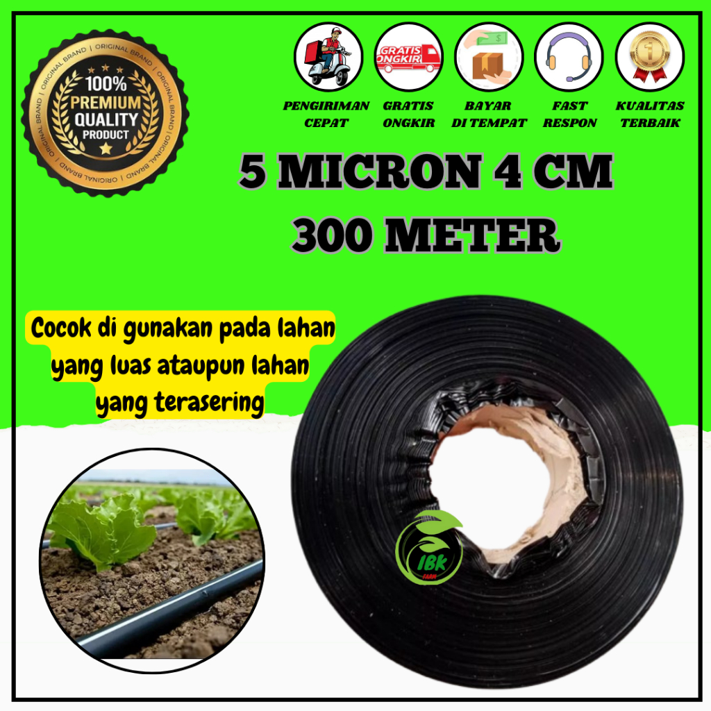 Selang Irigasi Selang Drip 5 micron 4 cm 300 meter - Pipa 3/4 inch Selang Pertanian Selang Infus Tanaman Selang Infus Pertanian Selang Drip Irigasi INBEKEN