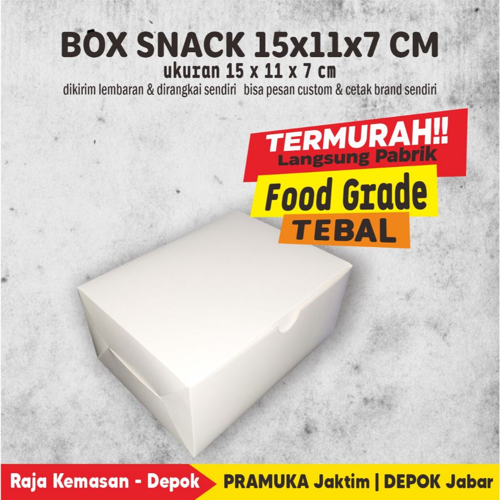 Jual Box Snack 15x11x7 cm Ivory Polos | Shopee Indonesia