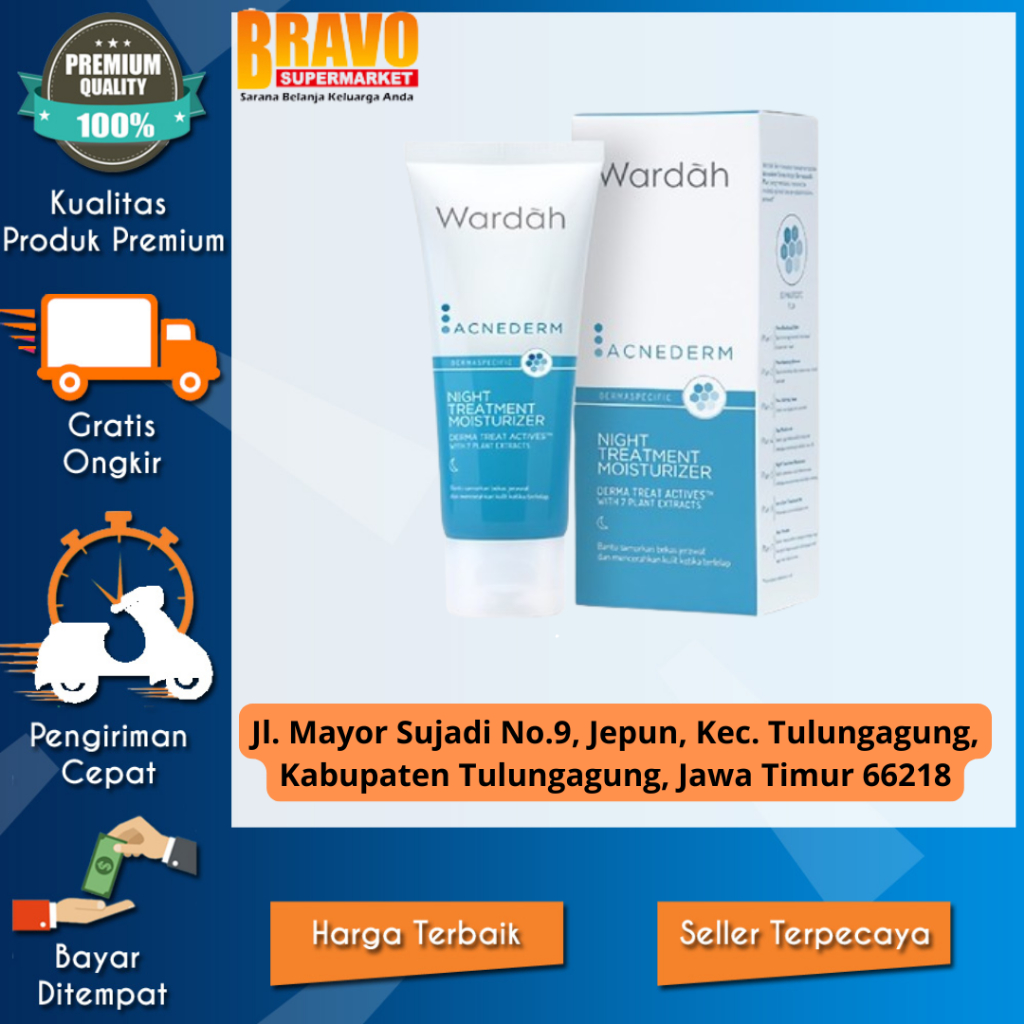 Jual Bravo Supermarket Tulungagung - Wardah Acnederm Night Treatment