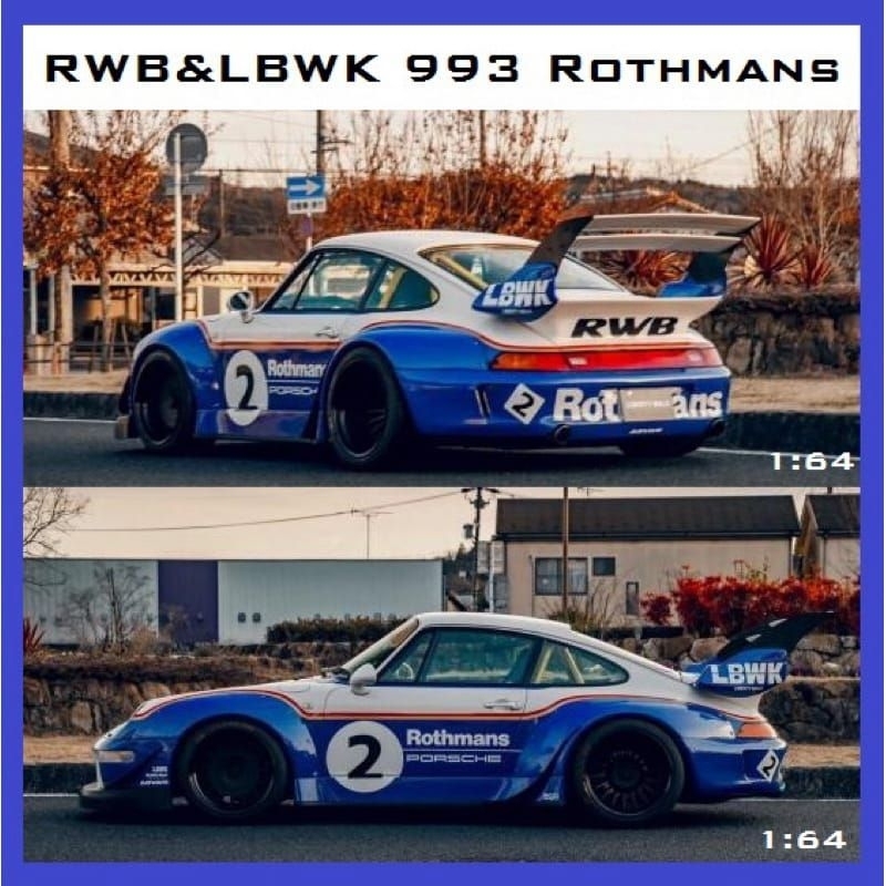 Jual Top Model 64 Porsche RWB 993 LBWK Rothmans Livery Limited Edition ...