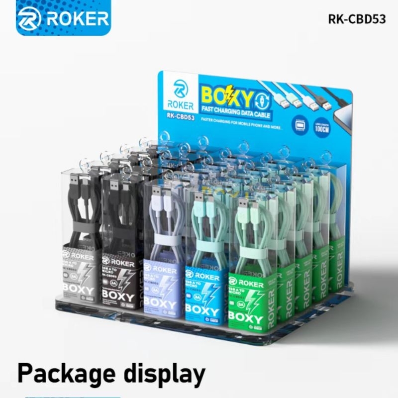 Jual [ECER] Kabel Data Roker Boxy RK-CBD53 Usb Micro Type C Lightning ...