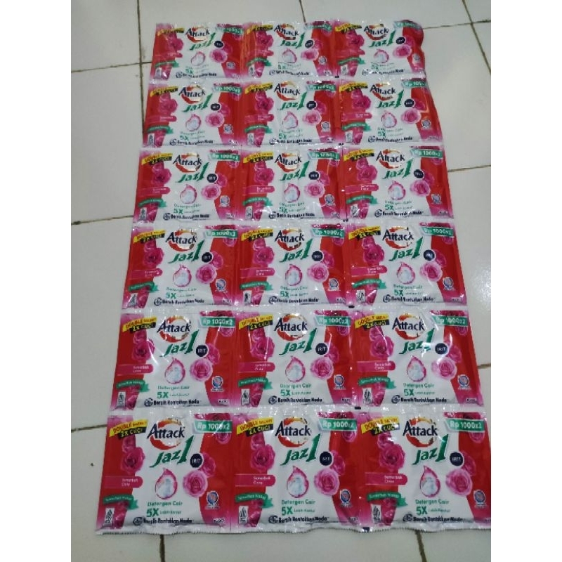 Jual Attack jaz 1 detergen cair renceng isi 12 PCS. Jaz 1 cair renceng ...