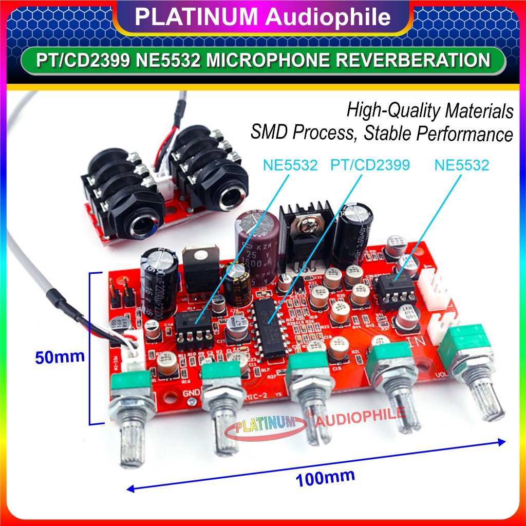 Jual PT2399 Karaoke MIC Microphone Reverberation Modul Digital Echo ...