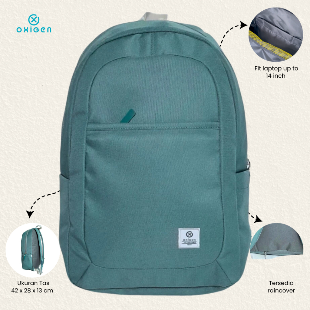 Jual Oxigen Zoey Tas Ransel Laptop Wanita Polyester Backpack Free