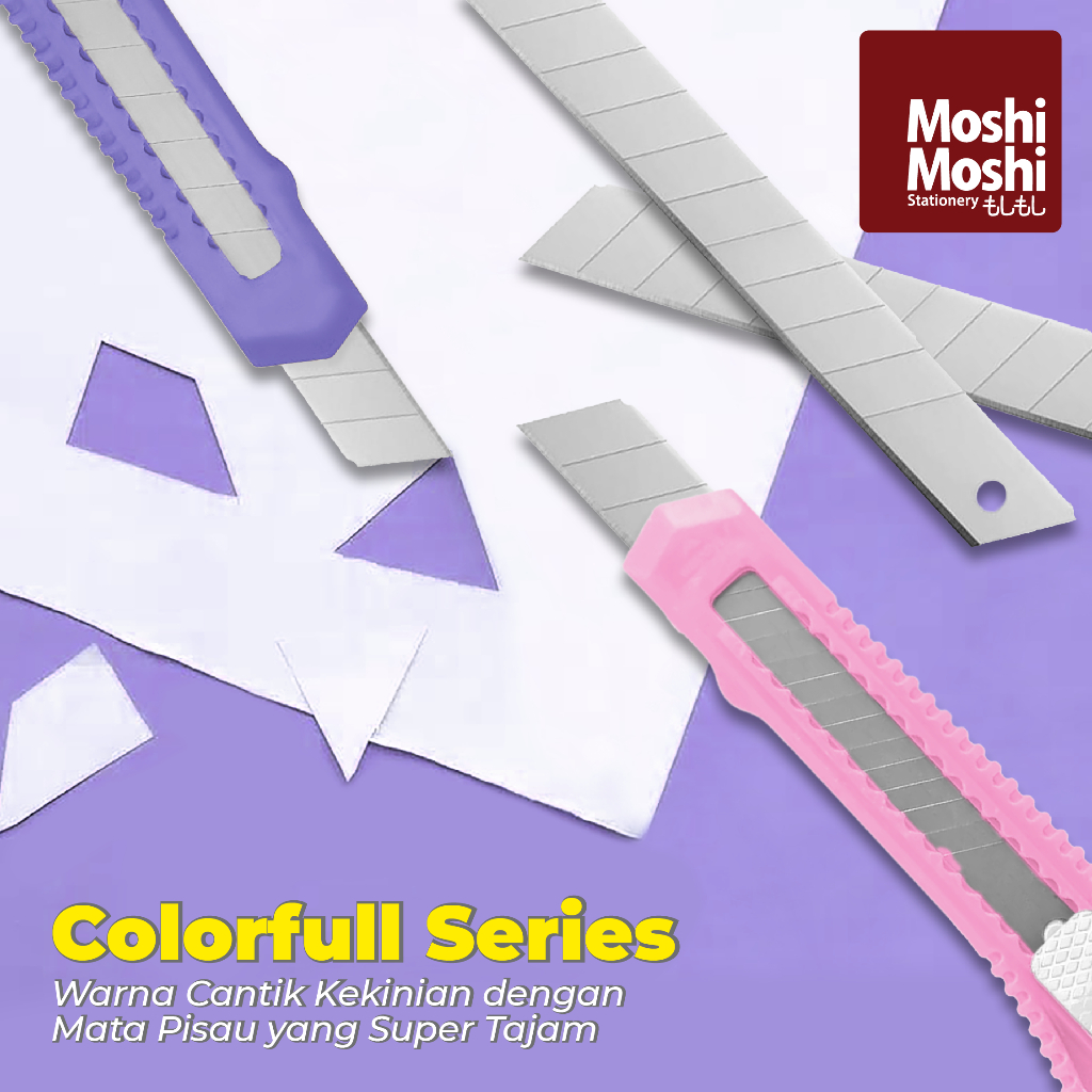 Jual Paper Cutter Moshi Colorfull Series Pisau Kertas Tajam Warna Warni ...