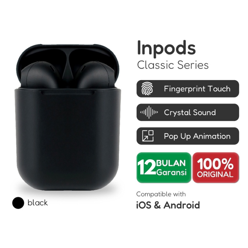 Jual Official Inpods 12 ack Headset uetooth TWS IOS Android | Shopee ...