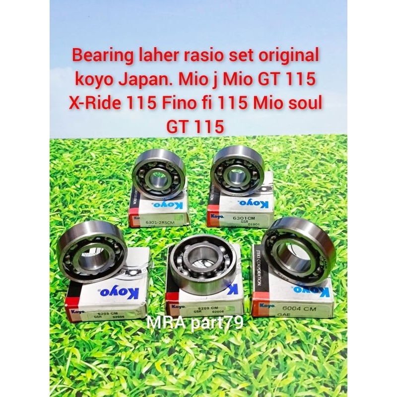 Jual Bearing laher rasio set 5PCS KOYO JAPAN Mio j Mio GT 115 Fino fi ...