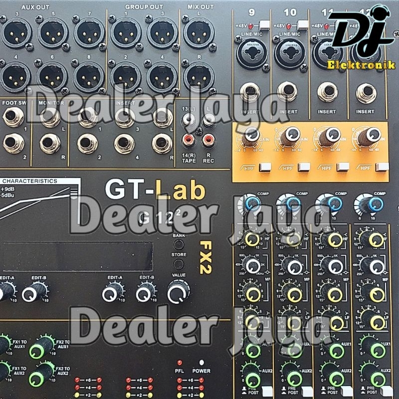 Jual Mixer Analog RDW GT Lab 12 / G12 / G 12 + KOMPRES PLUS FX 2 - 12 ...