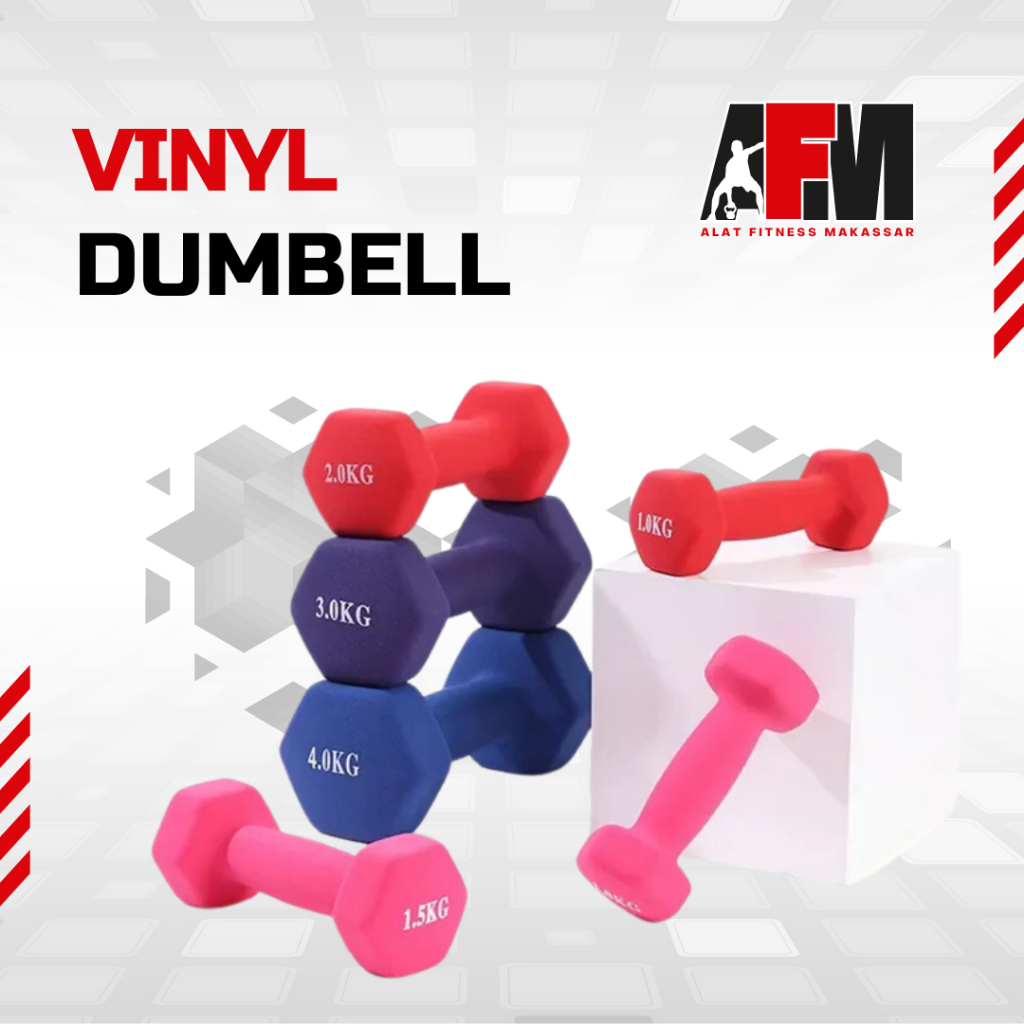 Jual DUMBEL - DUMBBELL - DUMBLE - BARBEL 1KG VINYL HARGA MURAH | Shopee ...