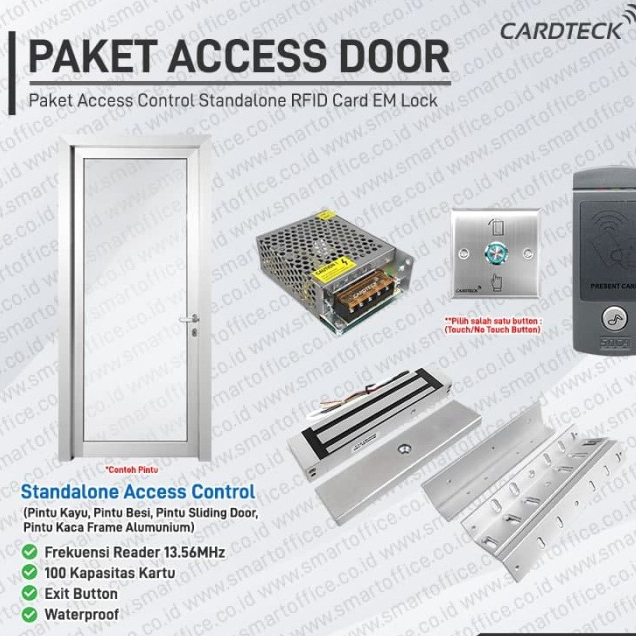 Jual Paket Access Door Kartu Rfid Mifare Pintu Kaca Sliding Frame ...