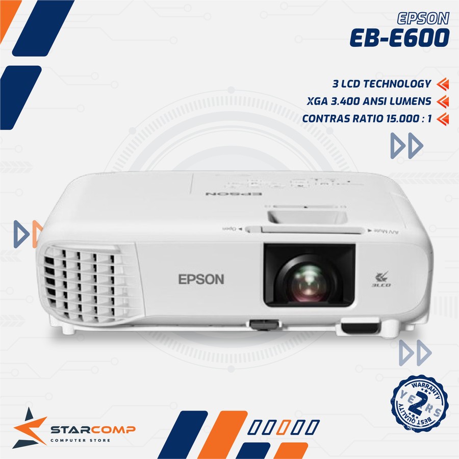 Jual Projector Epson EBE600 TKDN XGA 3400 lumens HDMI 3LCD Proyektor