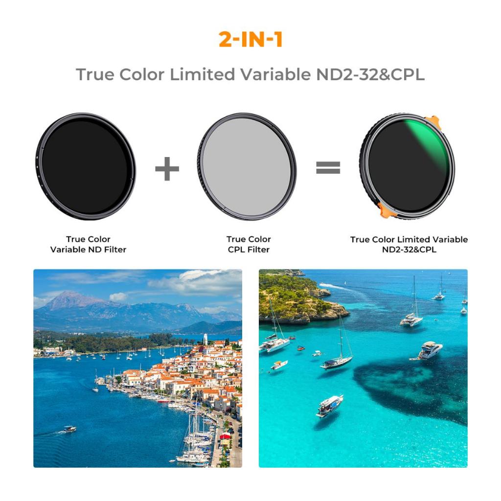 Jual K&F Concept True Color 2 in 1 Variable ND2-32+CPL Circular ...
