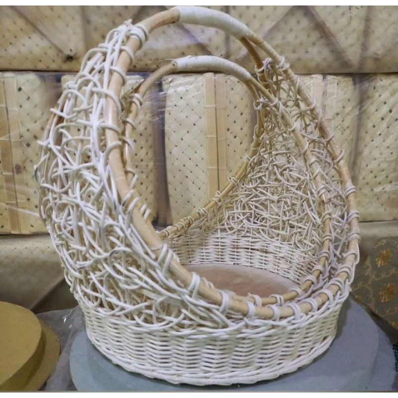 Jual Keranjang rotan cincin (Satuan ukuran besar)baki lamaran/keranjang ...
