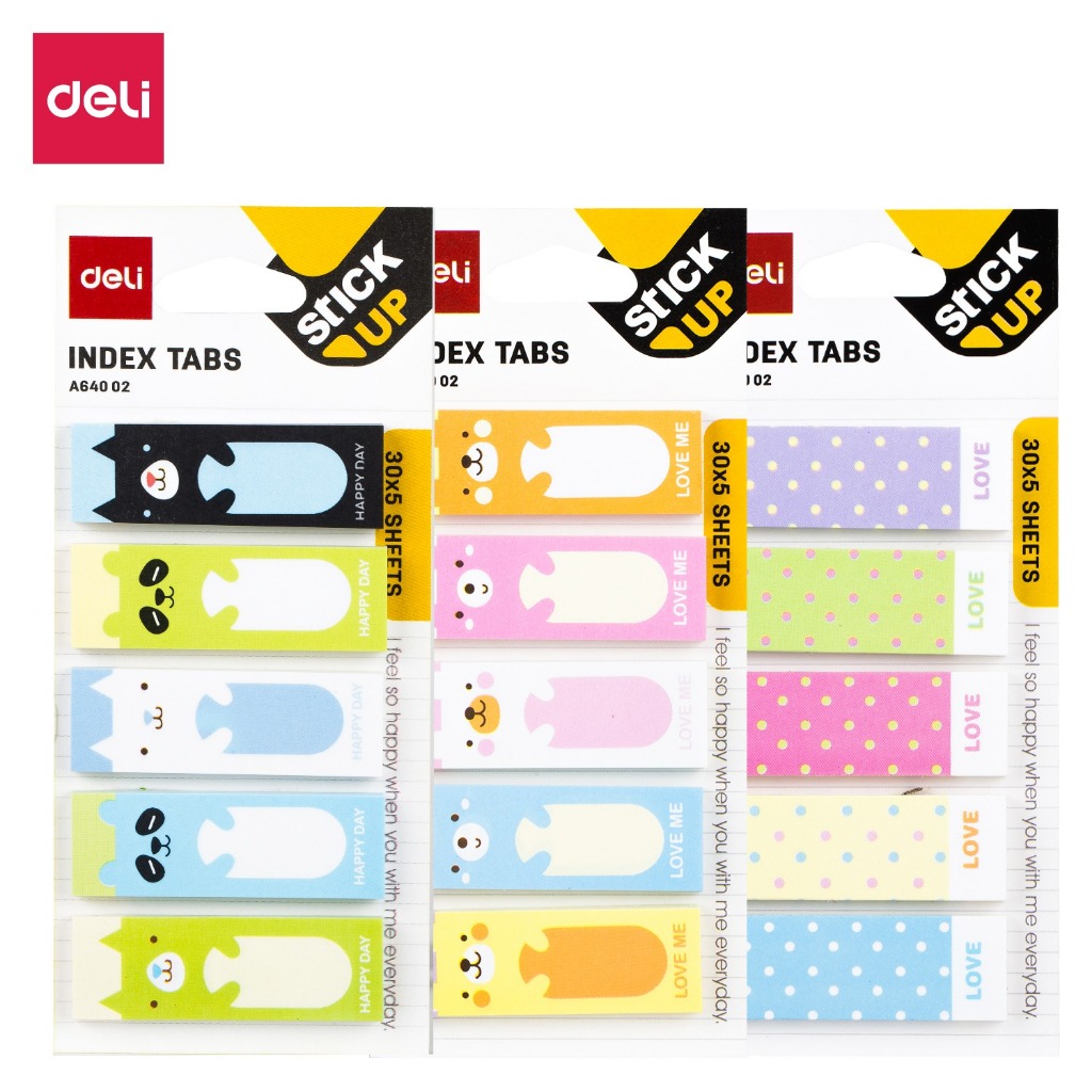 Jual Deli Memo Indeks Tabs / Sticky Notes Isi 30 Lembar Lucu Aesthetic ...