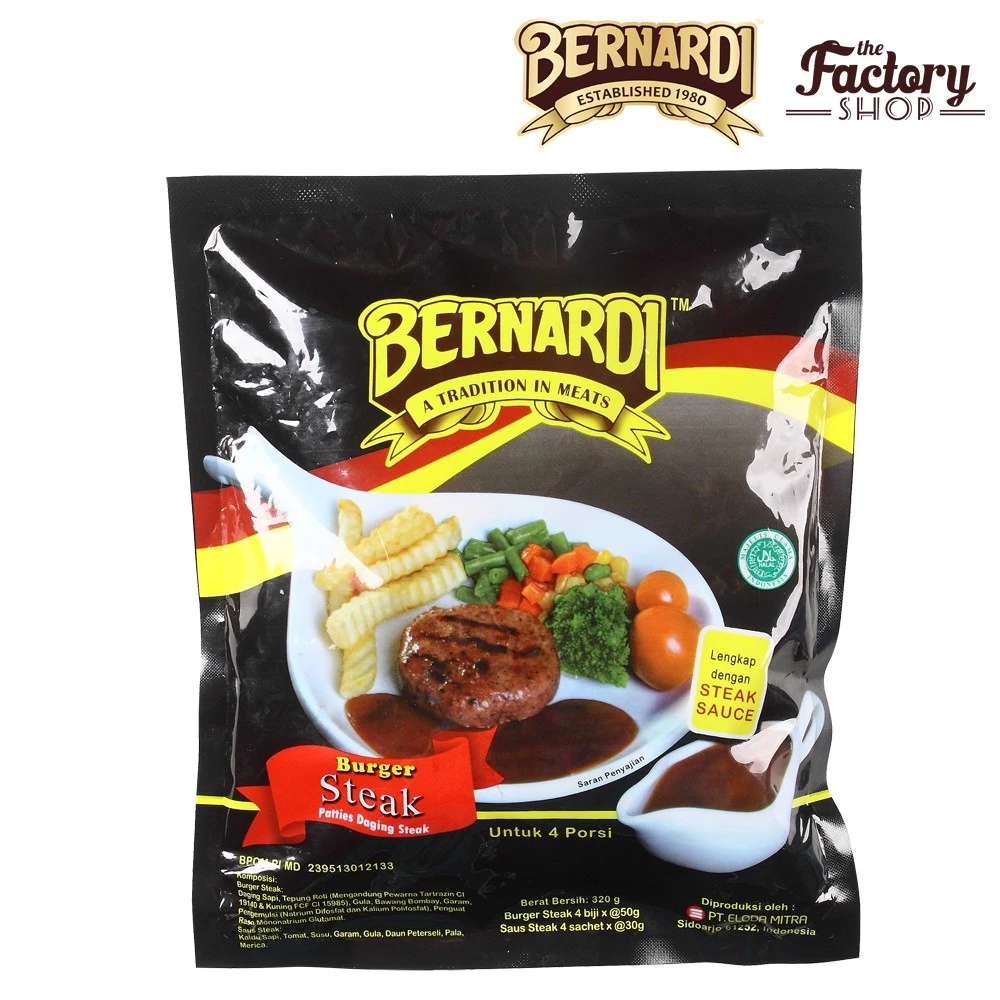 Jual BERNARDI BURGER STEAK 320G | Shopee Indonesia