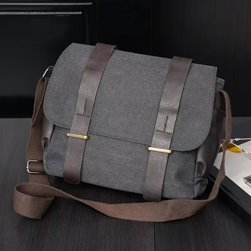 Jual Tas Selempang Pria Korean Canvas Messenger Bag MY2642