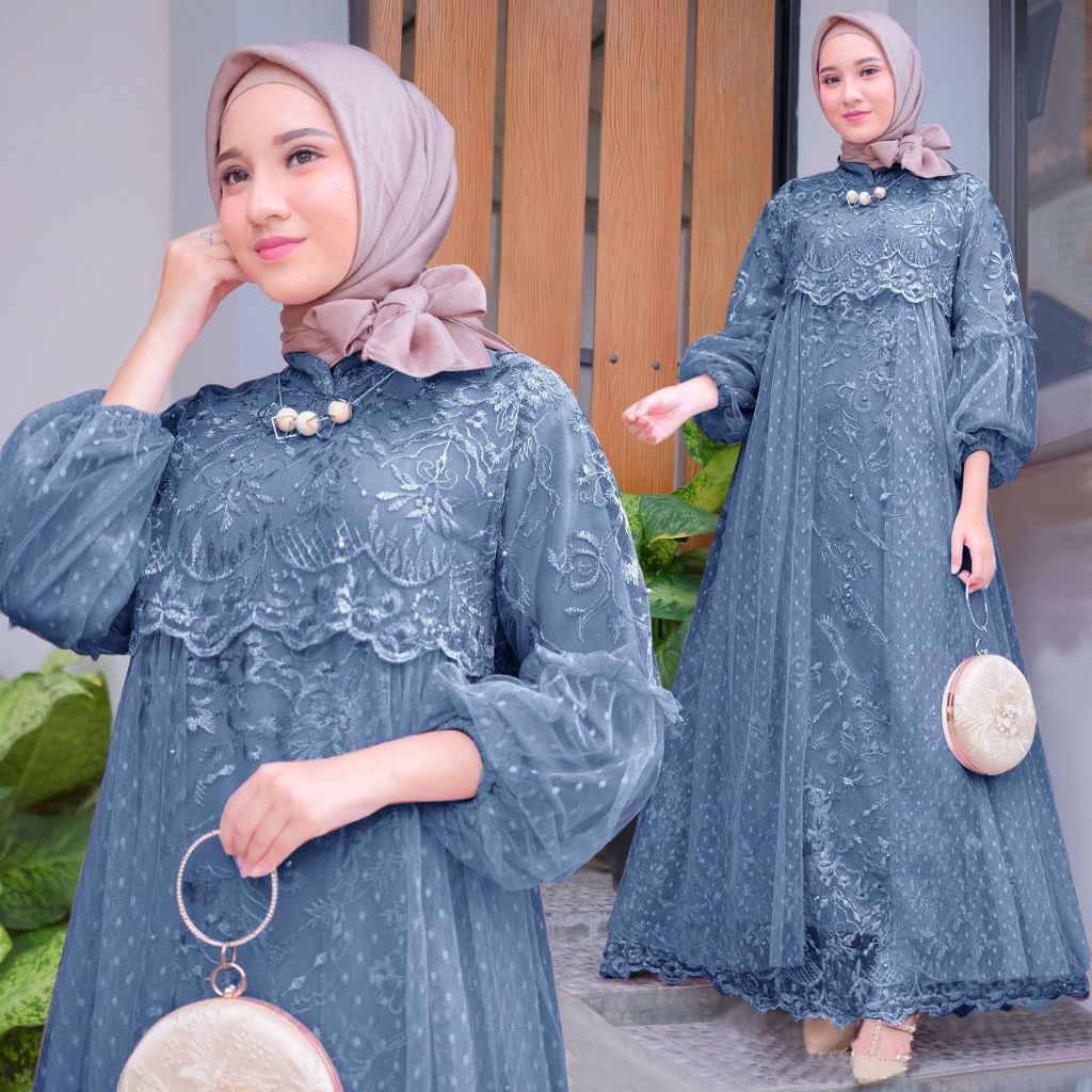 Jual Masita Dress Kebaya Jumbo wanita Muslim model gamis maxi