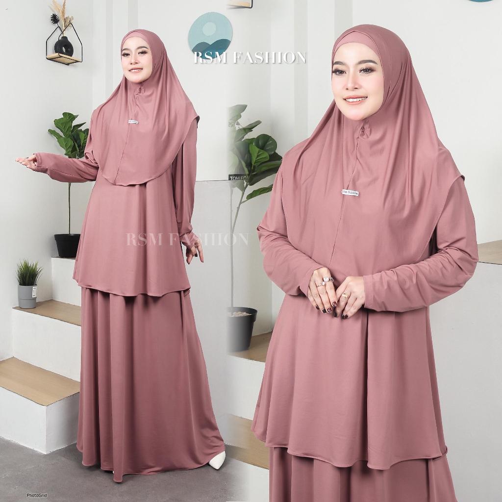 Jual Lolita Set Rok Jersey Terbaru Setelan Rok Plus Hijab | Shopee ...