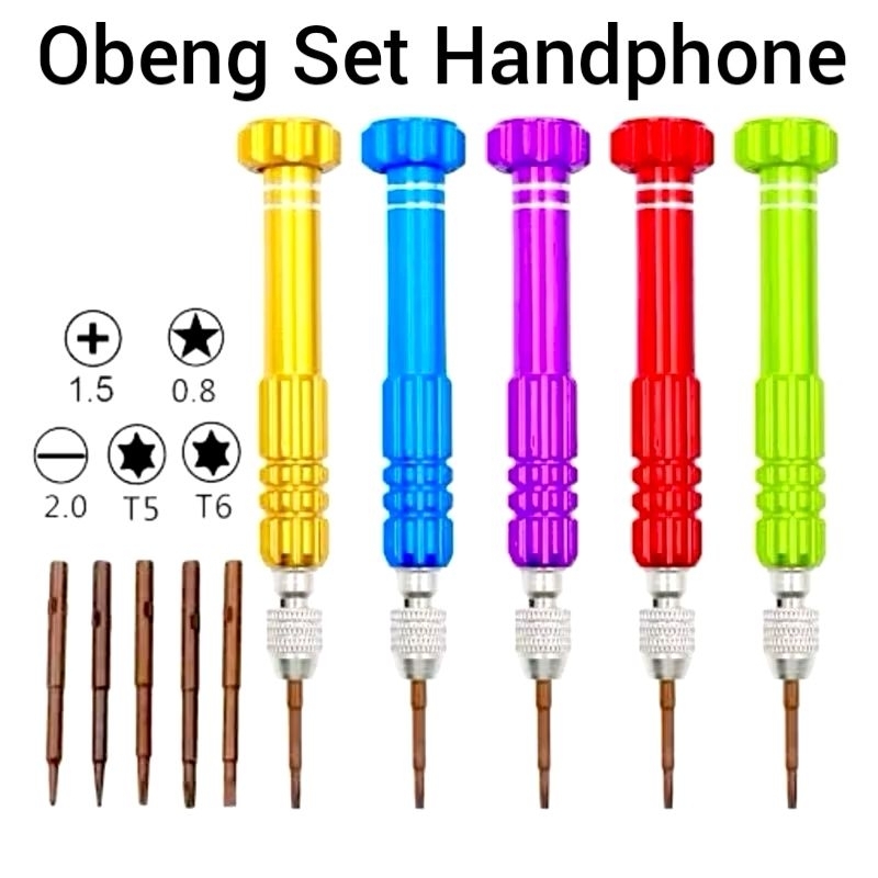 Jual Obeng Set 889 ( 5in1 ) Obeng Bongkar Hp Obeng Hp Android iPhone ...