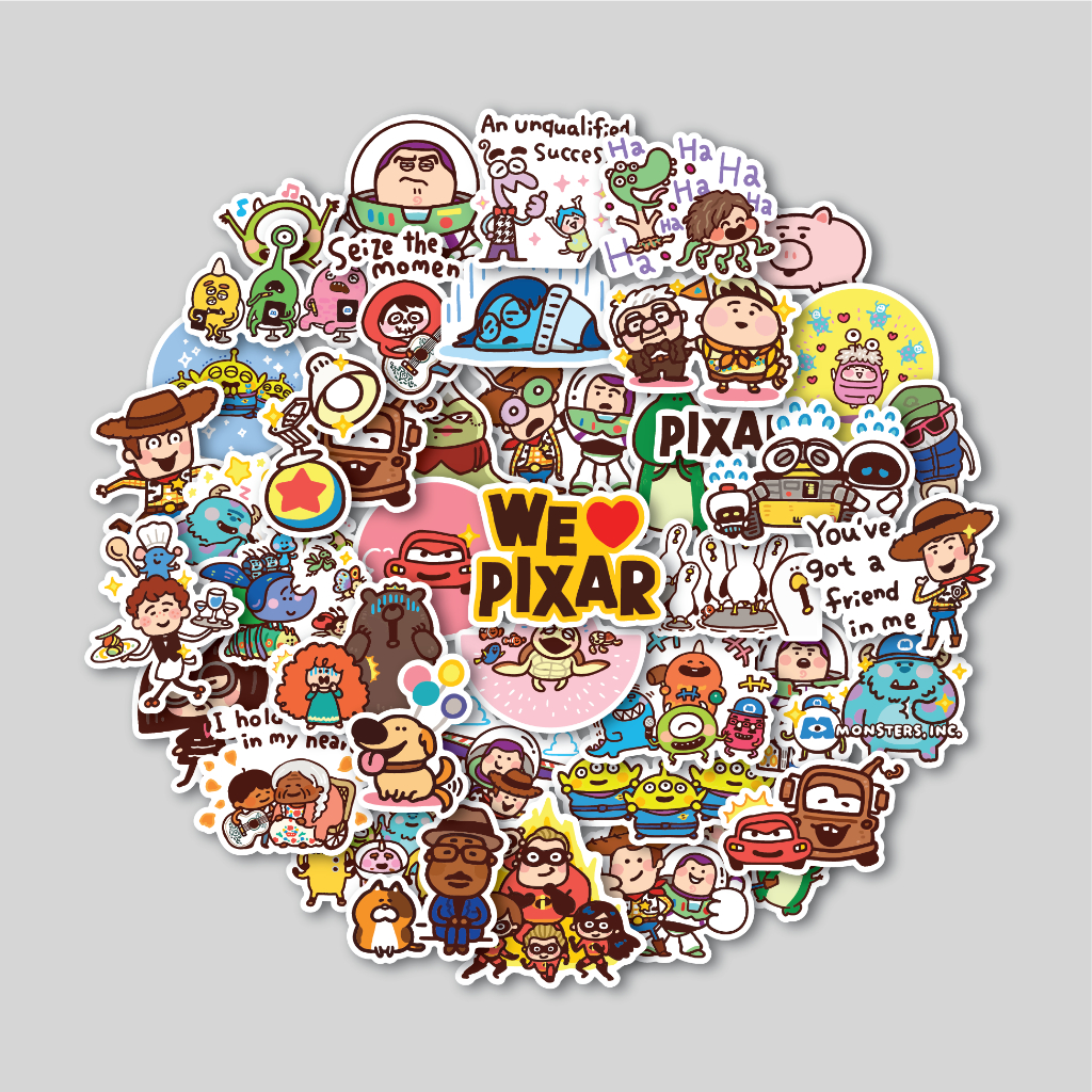 Jual STICKER PACK WE LOVE PIXAR | STICKER TUMBLR LAPTOP | STIKER KOPER ...