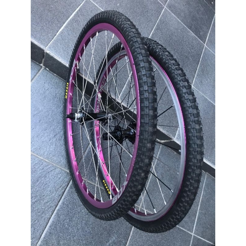 Jual whellset bmx 22 inc atau 20 plus siap race rims box hub tawon bar ...