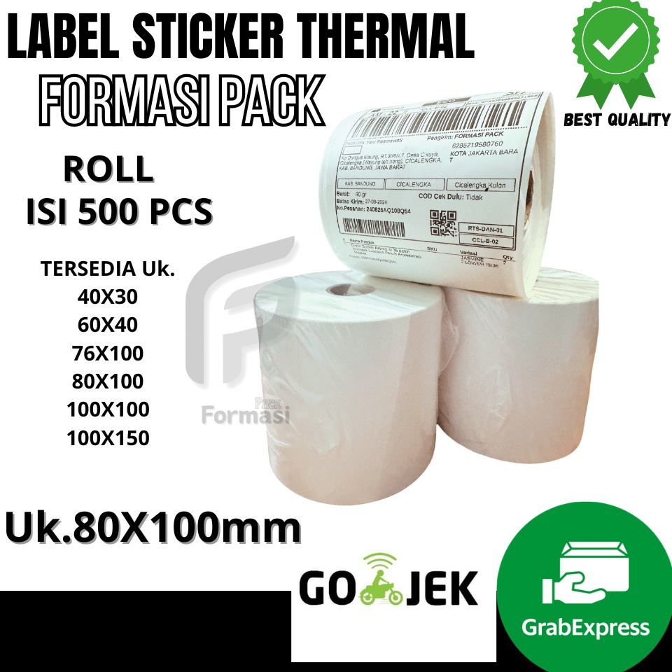 Jual KODE D26P LABEL STICKER THERMAL 8 x 1 mm Isi 5 Pcs STICKER DIRECT ...