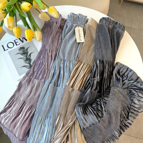 Rok Plisket Premium Rok Plisket Payung Basic Wanita Panjang Long Skirt