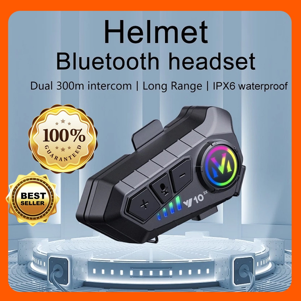 Jual MERODITH Y10 intercom Helm Bluetooth headset tahan air