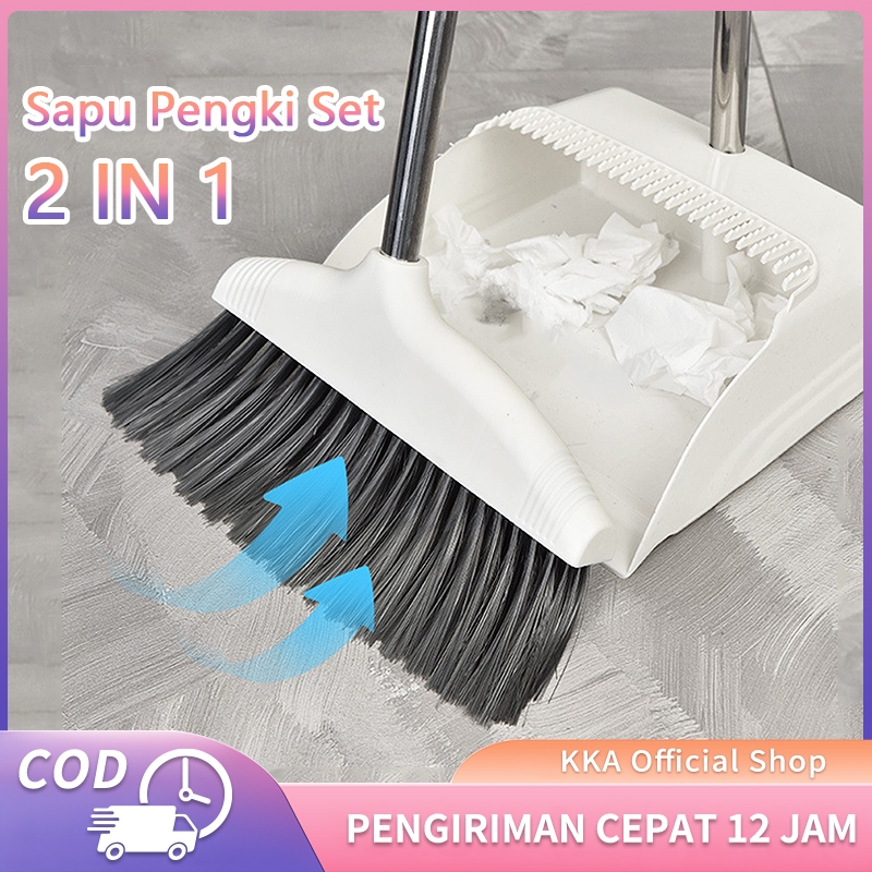 Jual Sapu Lantai 2 IN 1 Set Sapu Pengki Alat Pembersih Lantai Broom ...