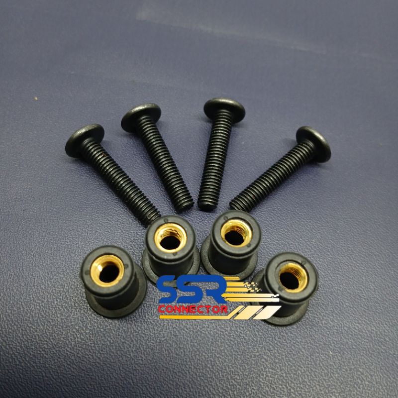 Jual BAUT WELL NUT MUR BODY KARET VISOR ASSY SET YAMAHA NMAX AEROX X ...