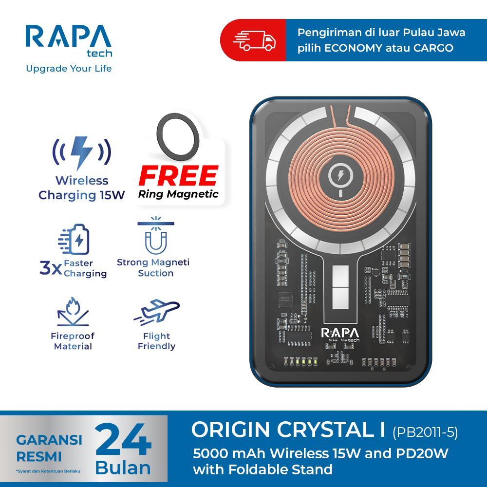 Jual RAPAtech ORIGIN CRYSTAL I Wireless 15W + PD20W PB2011-5 | Shopee ...