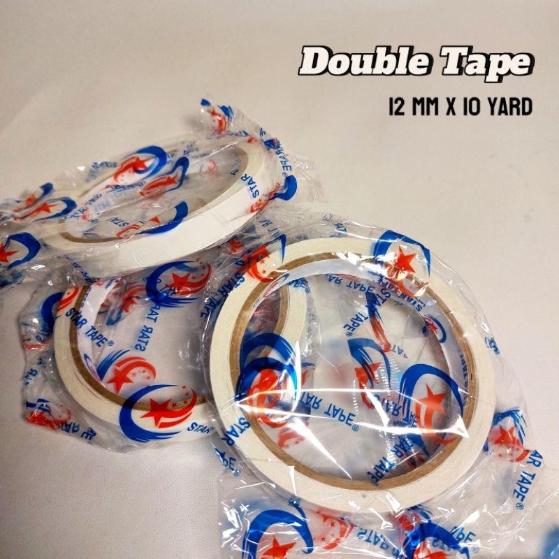 Jual Double Tape Kecil 12 Mm X 10 Yard Selotip Isolasi Solasi Bolak