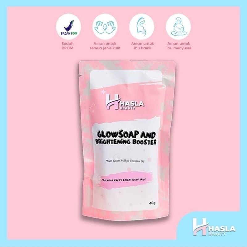 Jual HASLA BEAUTY Glow Soap & Brightening Booster 40g | Shopee Indonesia
