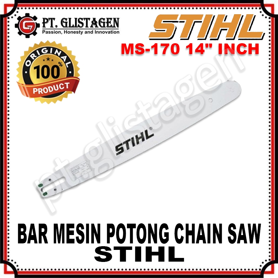 Jual STIHL BAR Chain Saw MS 170 14" Inch GUIDE BAR Chainsaw Potong Kayu ...