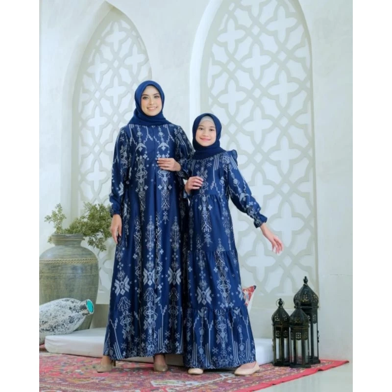 Gamis DIANA Silk Premium Couple Ibu Anak