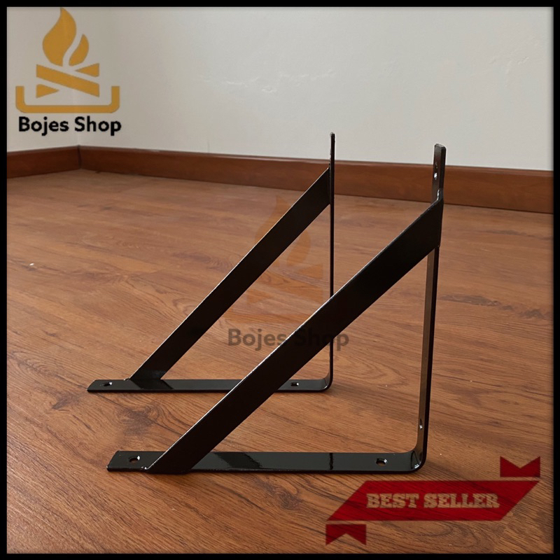 Jual Besi siku penyangga rak dinding kayu ambalan bracket siku rak ...