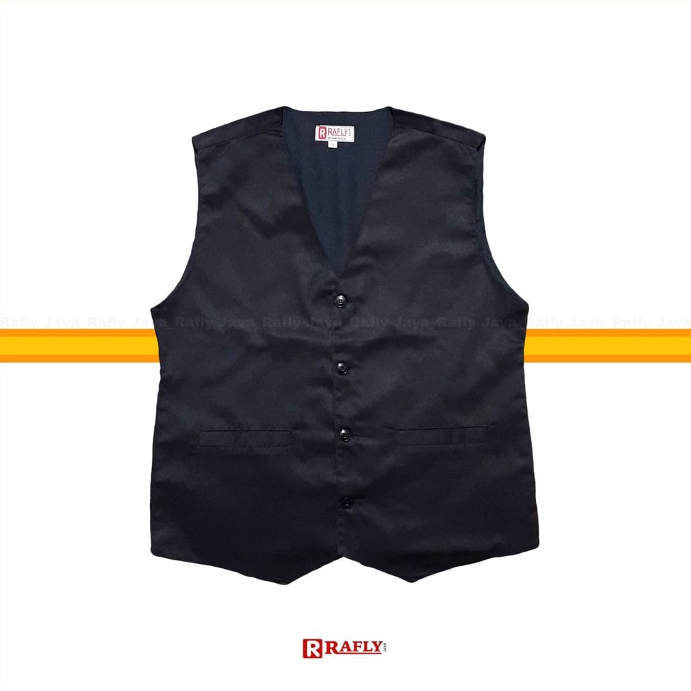 Jual Rompi Vest Hitam Waiter el Cafe Restoran Vest Jas Formal Hitam ...