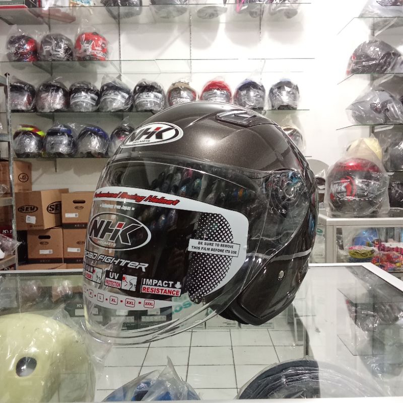 Jual HELM NHK R1 ELITE SOLID GUNMETAL ORIGINAL | Shopee Indonesia
