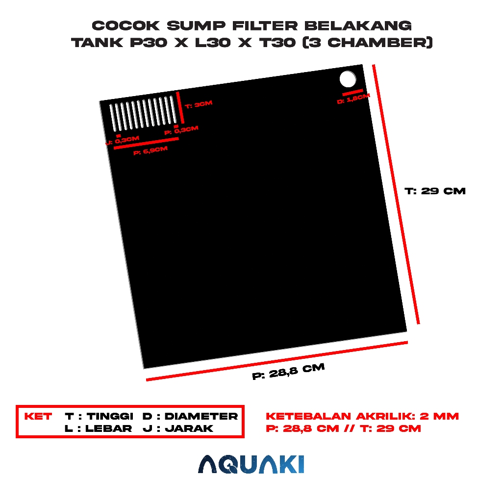 Jual AKRILIK SUMP FILTER AQUARIUM AQUASCAPE | Shopee Indonesia
