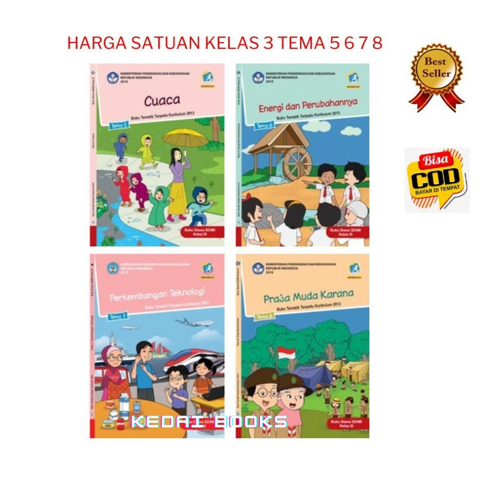 Jual Buku Tematik SD Kelas 3 Tema 5 6 7 8 Revisi 2018 Kurikulum 13 ...